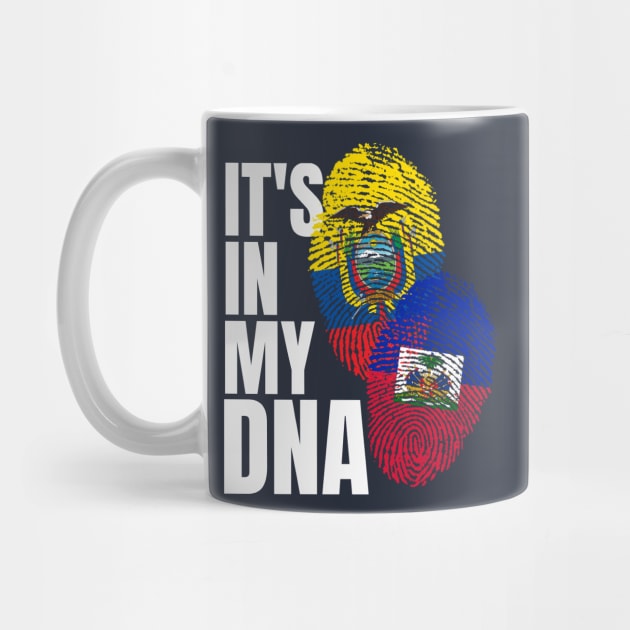 Ecuadorian And Haitian Mix DNA Flag Heritage Gift by Just Rep It!!